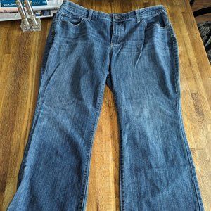 Women's 18 Vera Wang Blue Denim Jeans Boot Cut
